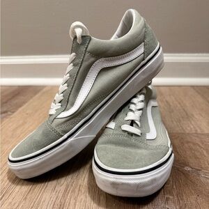 Vans Old Skool Low-Top Sneakers in Sage/White